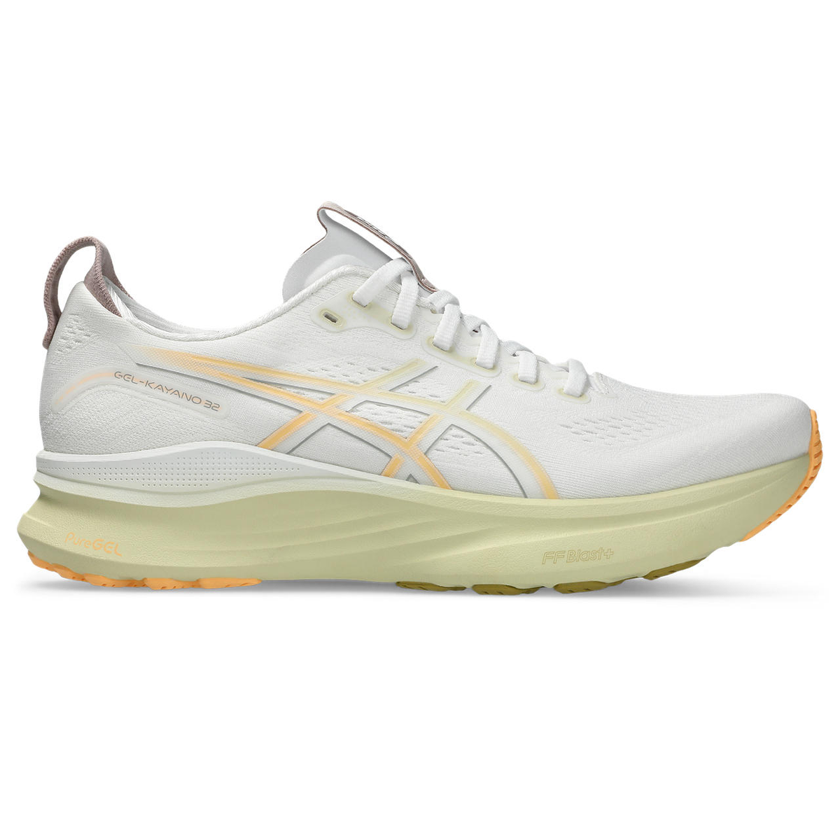 ASCIS Kayano 32 | White/Orange Glow | Men's High Cushion Stability Shoe