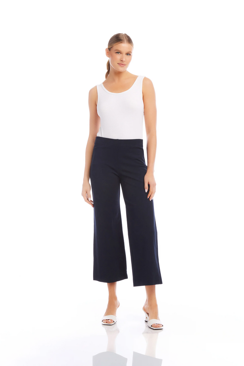 Wide-Leg Cropped Pants