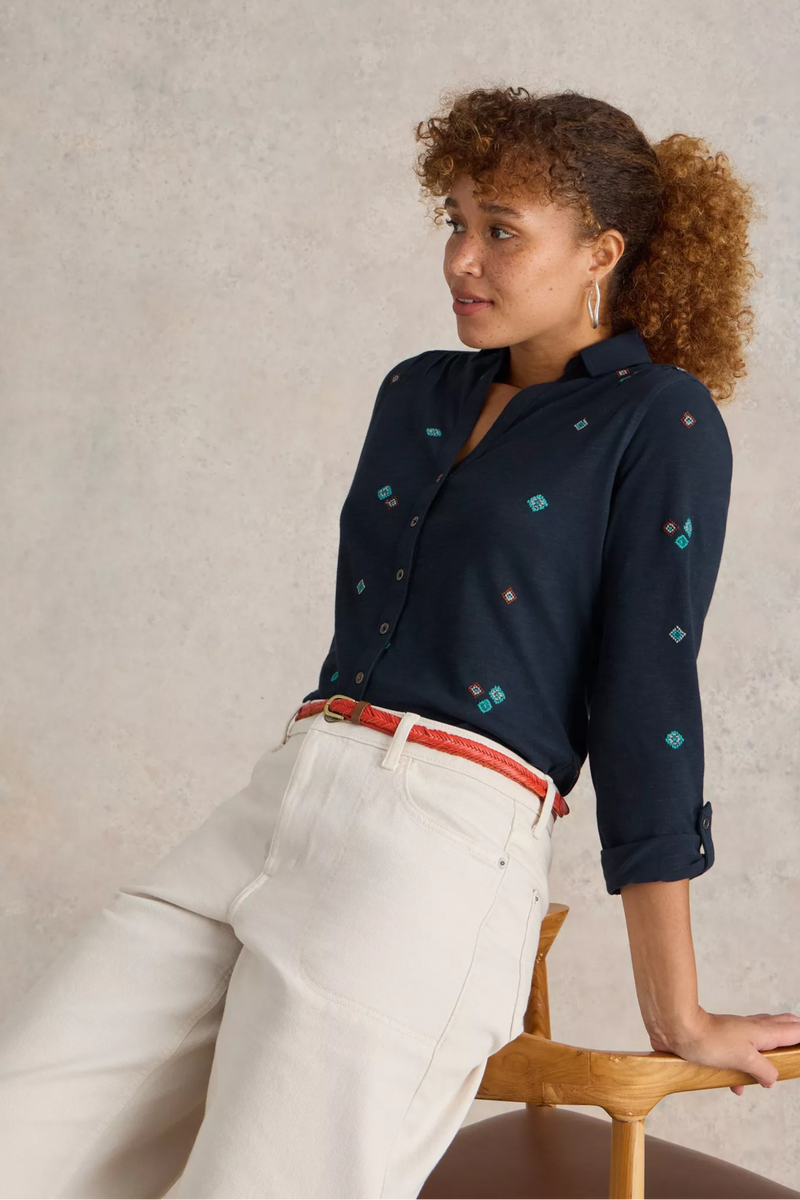 Annie Embroidered Collar Shirt