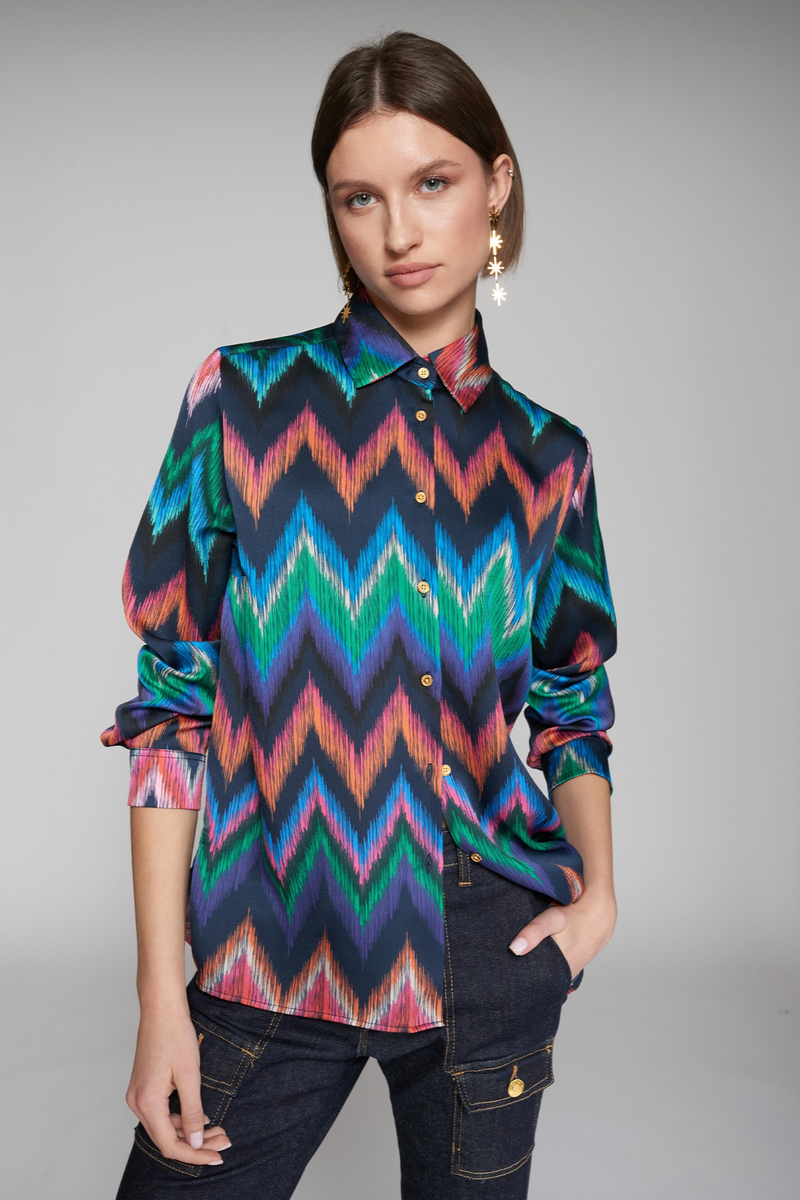 Nadine Zig Zag Print Shirt