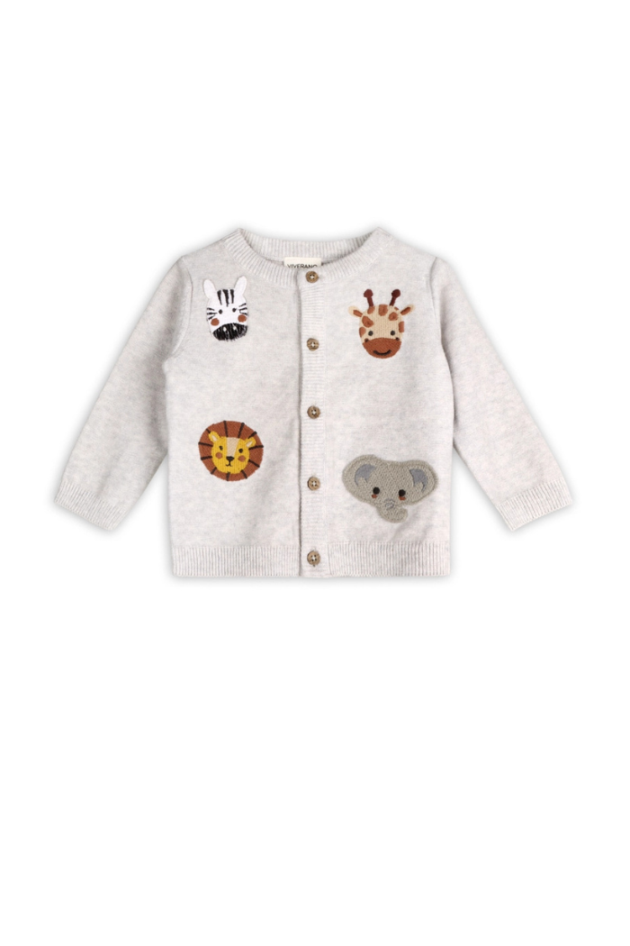 Animal Friends Embroidered Baby Cardigan Sweater