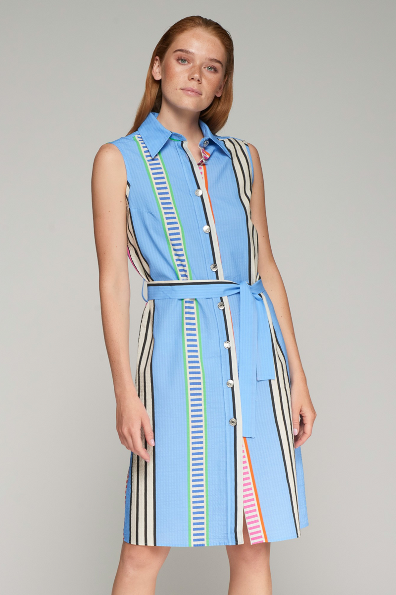 Mariya Raya Azul Seersucker Dress