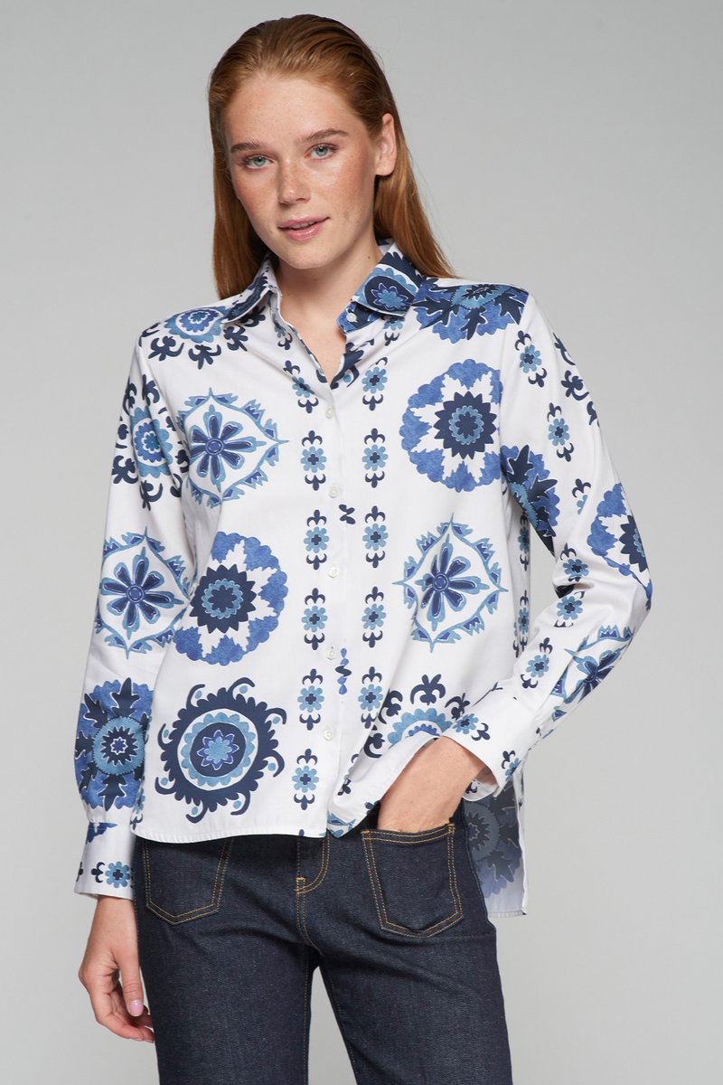 Isa Suzani Azul Shirt