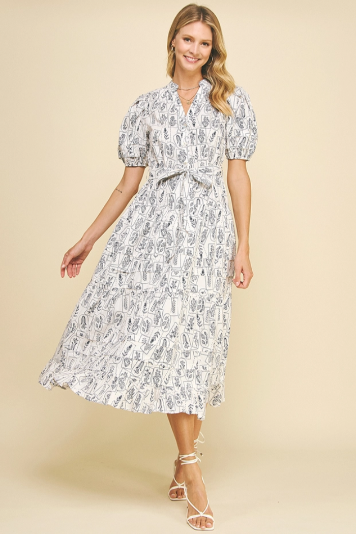 Valentina Print Tiered Dress