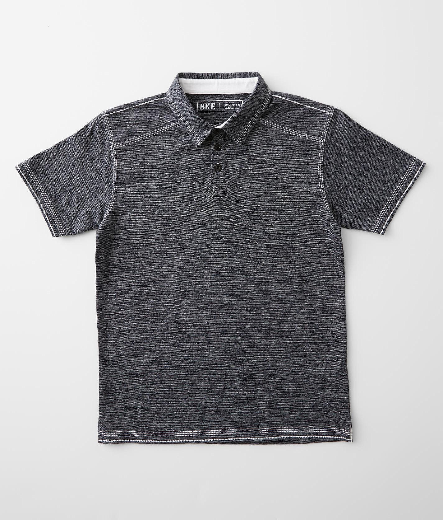 Boys - BKE Slub Knit Polo - Boy's Polos in Black
