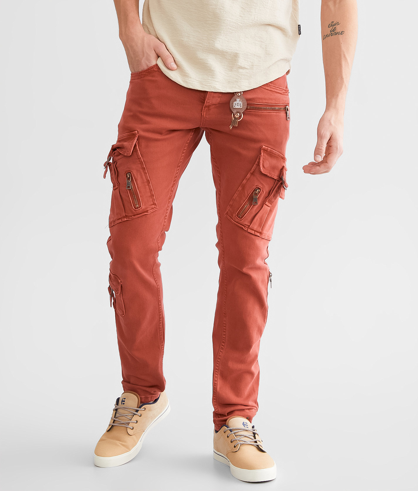 Smuggler's Moon Slim Stretch Jean - Men's Jeans in Rust Red