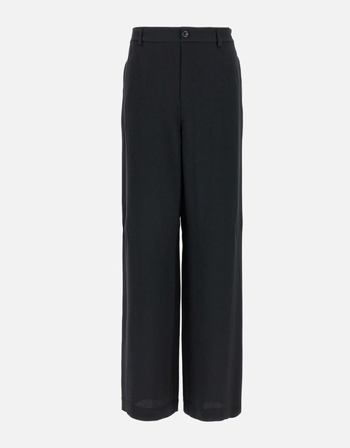 Elastic Waistband Straight Leg Pants