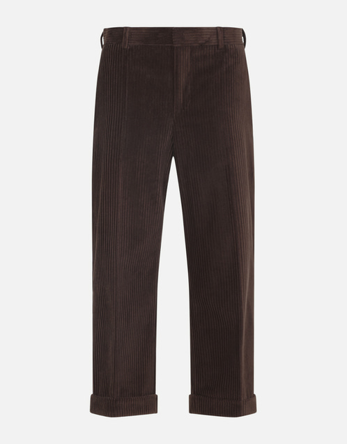 Cotton Corduroy Cropped Pants
