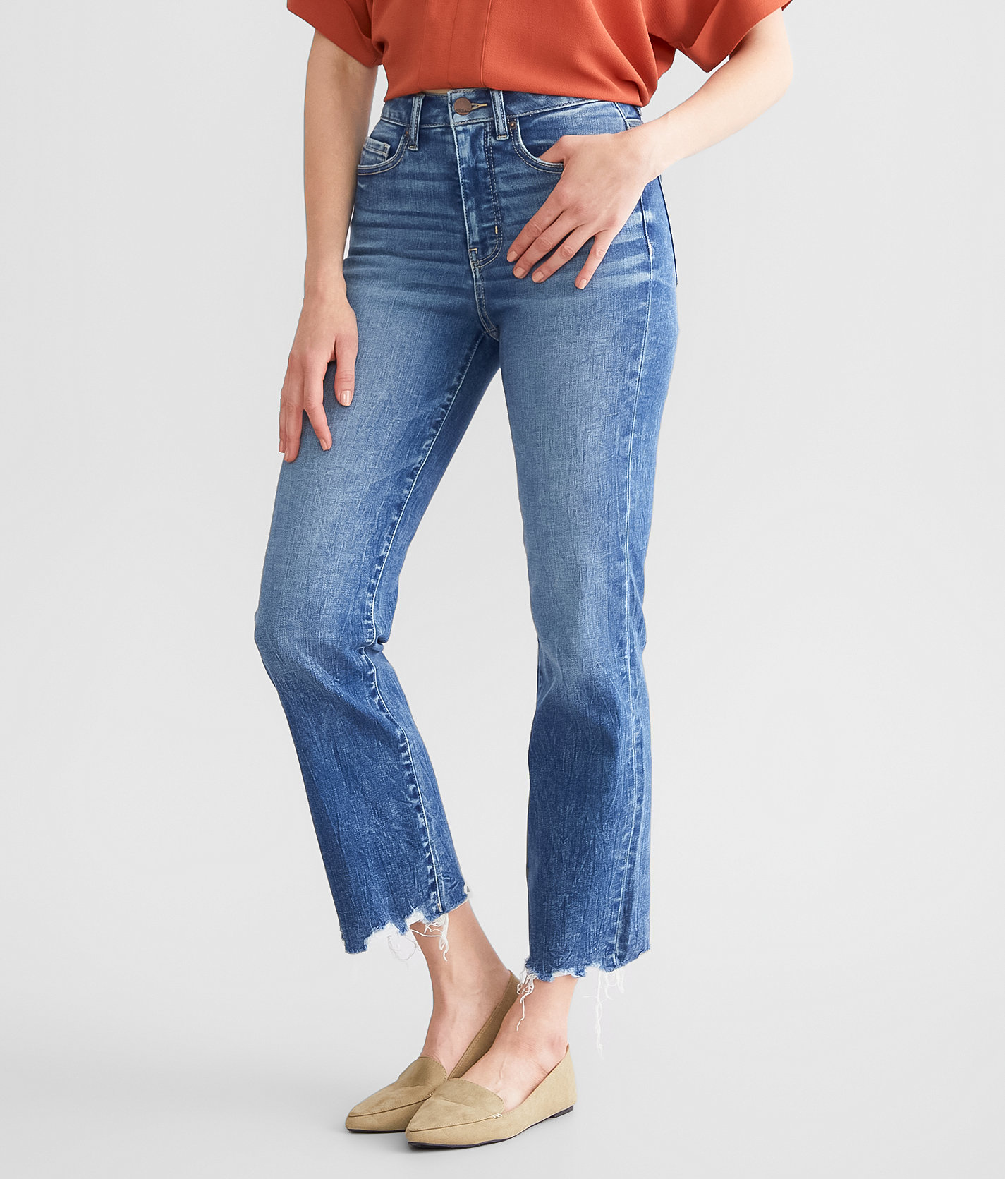 BKE Billie Cropped Straight Stretch Jean - Women's Jeans in Mickel