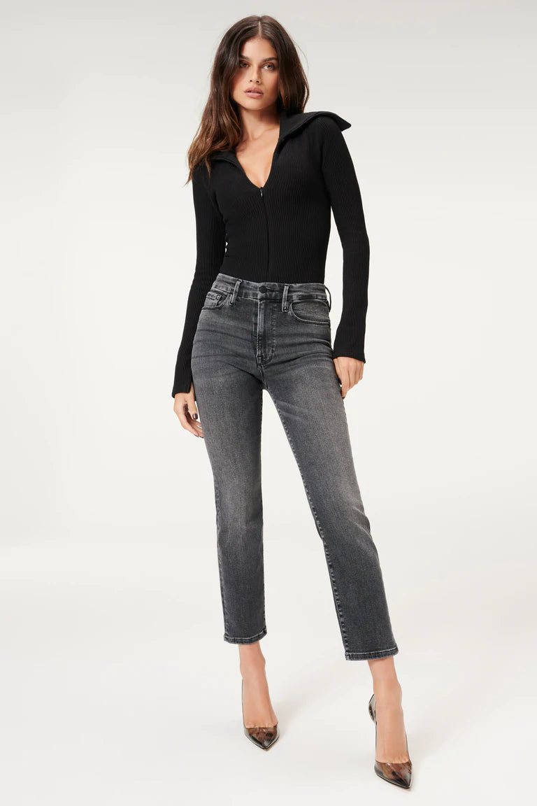 Always Fits Good Waist Washed Black Jeans