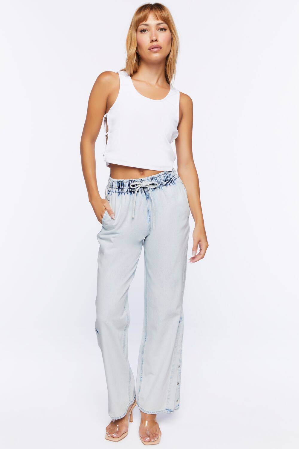 90s-Fit Snap-Button Jeans