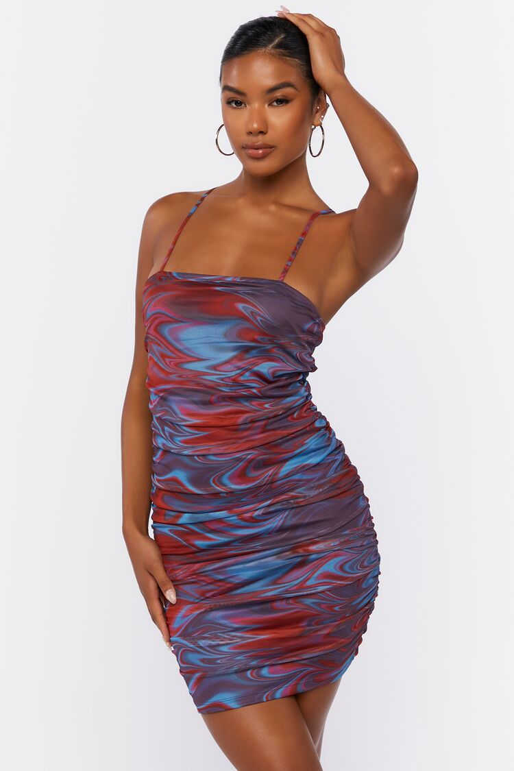 Abstract Print Bodycon Mini Dress