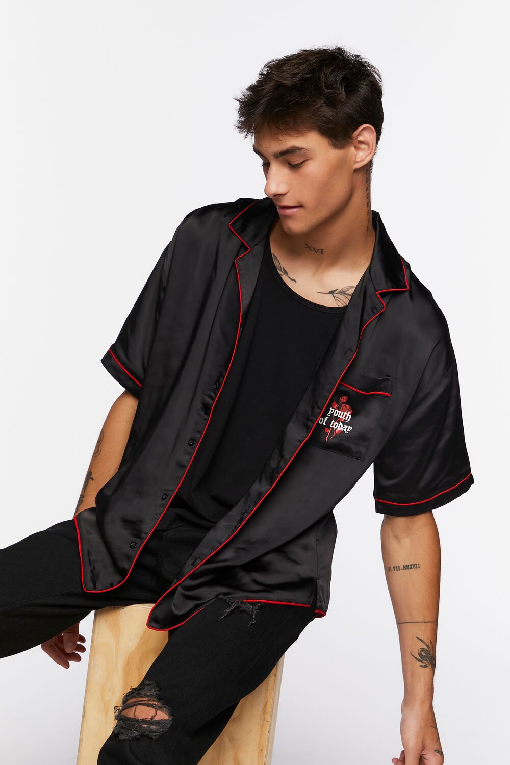 Youth of Today Graphic Satin Shirt