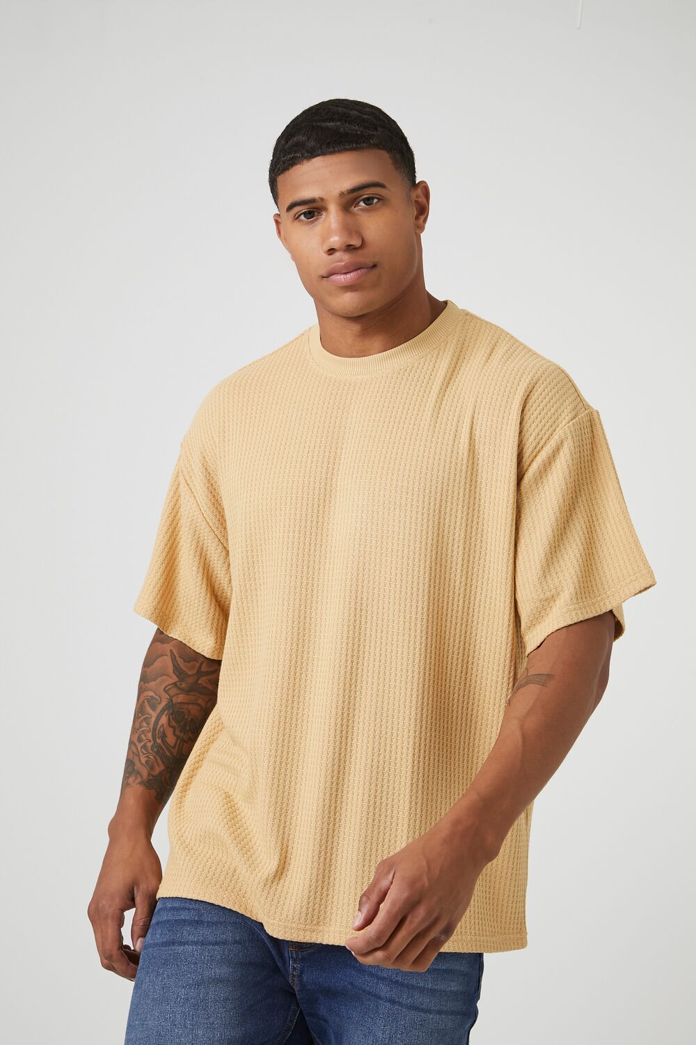 Waffle Knit Crew Tee