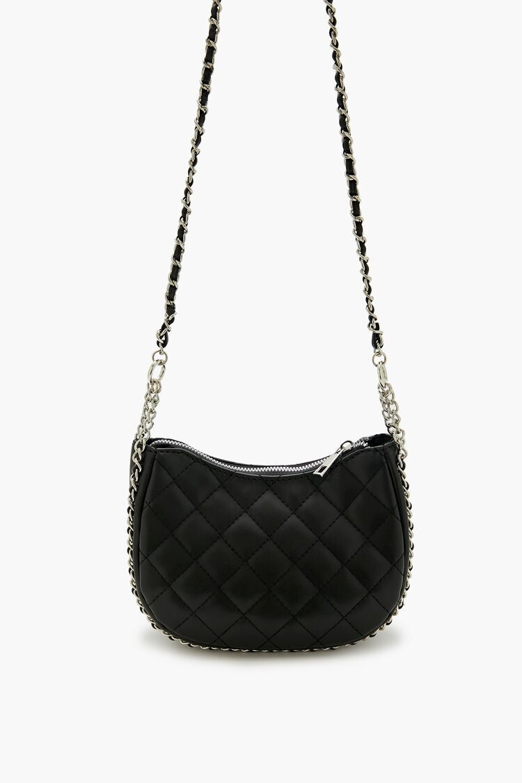 Quilted Crescent Crossbody Bag