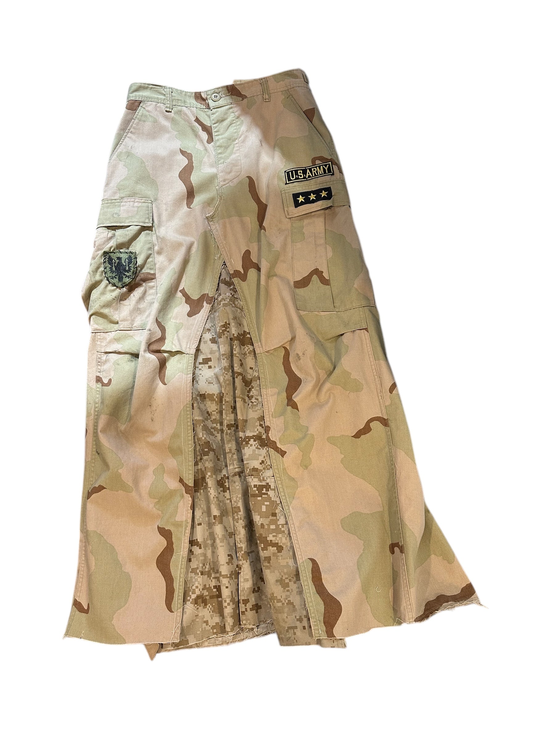 Disorderly Conduct brown camo long skirt