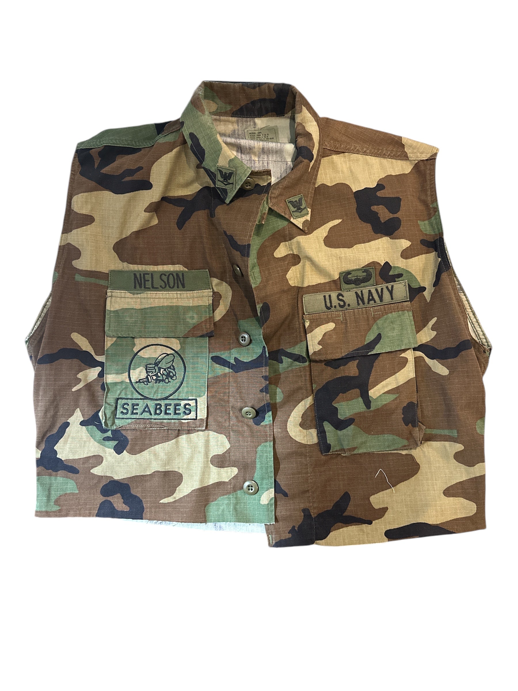 Disorderly Conduct ACDC crop Navy shirt