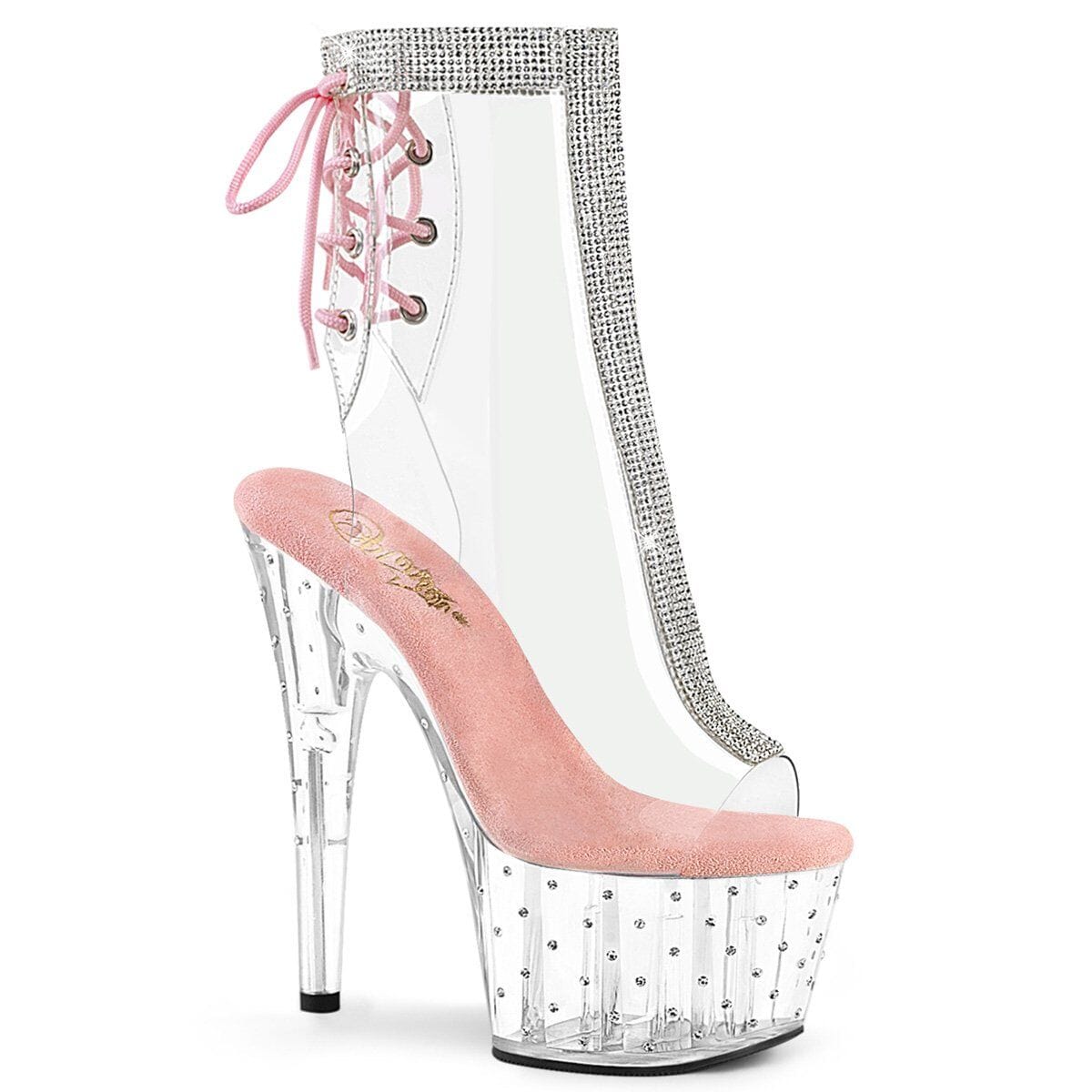SS-STARDUST-1018C-2RS Exotic Ankle Boot | Clear Vinyl