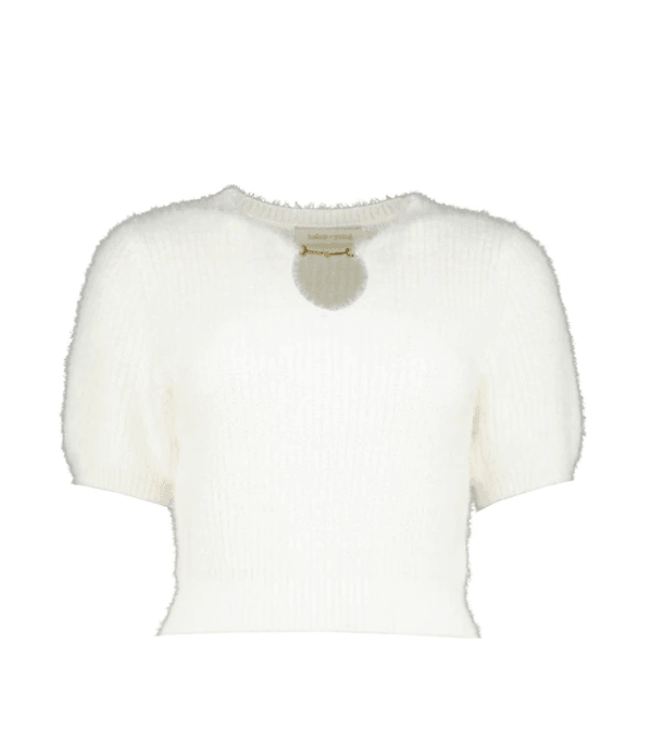 B&Y SS Ivory Sweater w/Gold Buckle