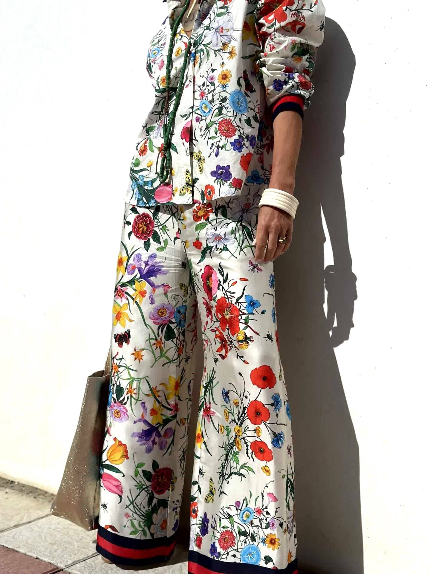 Floral Printed Casual Shirt Trouser Set