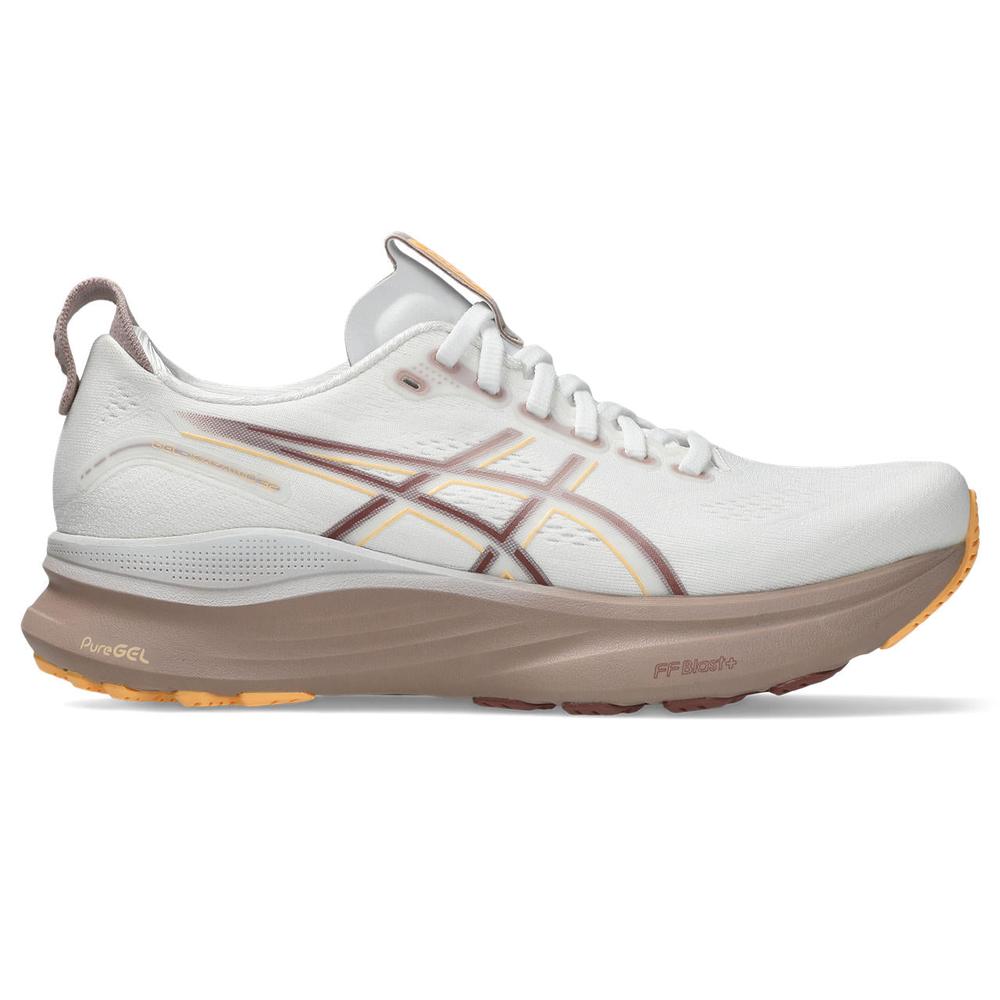 ASCIS Kayano 32 | White/Orange Glow | Women's High Cushion Stability Shoe