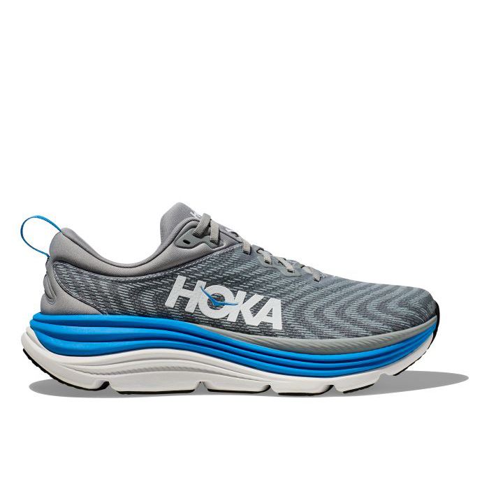 HOKA Gaviota 5 | Limestone/Diva Blue | Men's High-Cushioned Stability Running Shoe