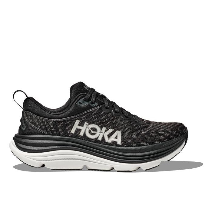 HOKA Gaviota 5 | Black/White | Men's High-Cushioned Stability Running Shoe