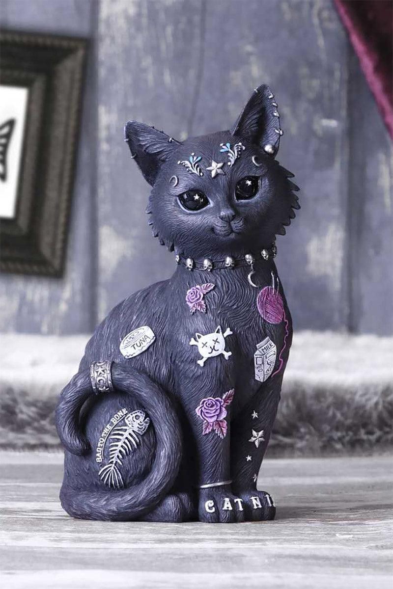 Bad to the Bone Cat Sculpture