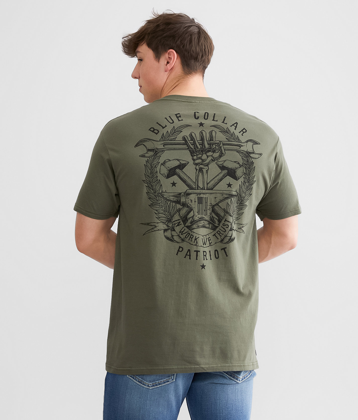 Howitzer Blue Collar Unite T-Shirt - Men's T-Shirts in Surplus Green