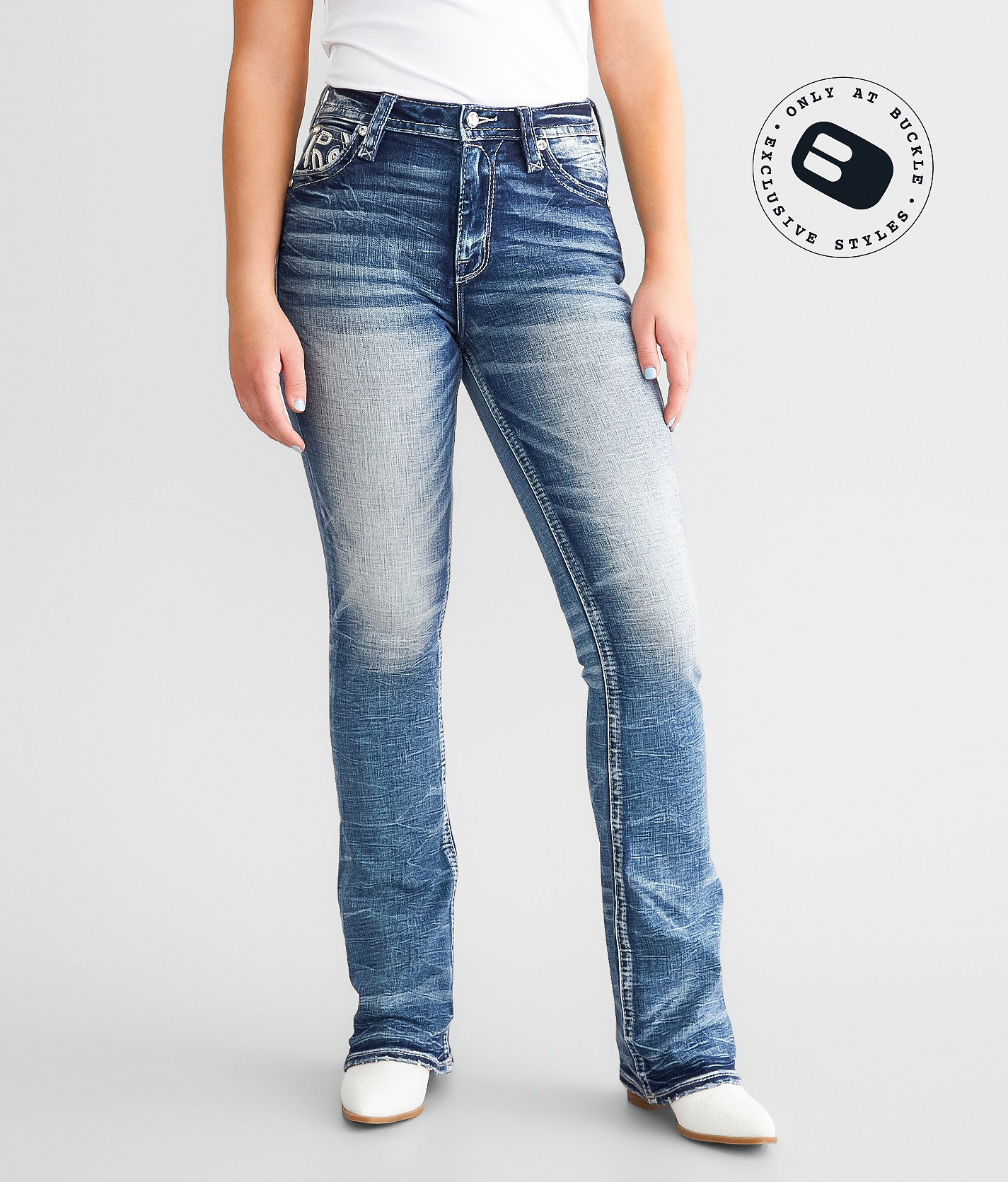 Rock Revival Semah Curvy High Rise Boot Stretch Jean - Women's Jeans in Semah HB201