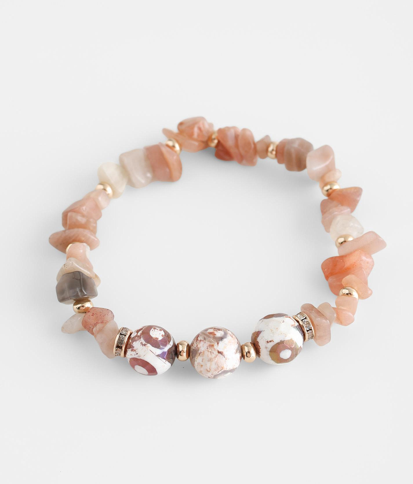 BKE Bead & Stone Bracelet - Women's Jewelry in Pink