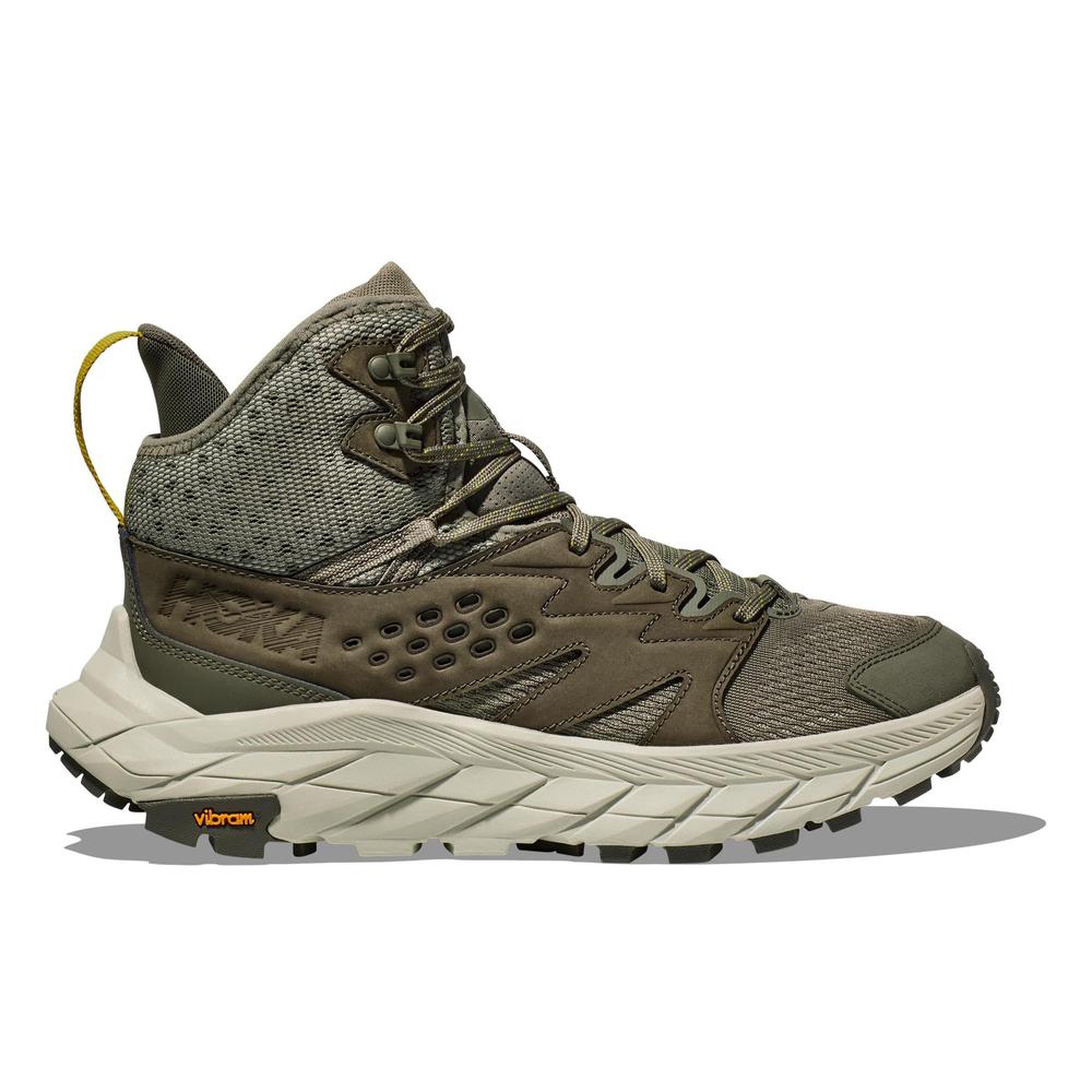 HOKA Anacapa Breeze Mid | Olive Haze/Celedon Tint | Men's Hiking Shoe