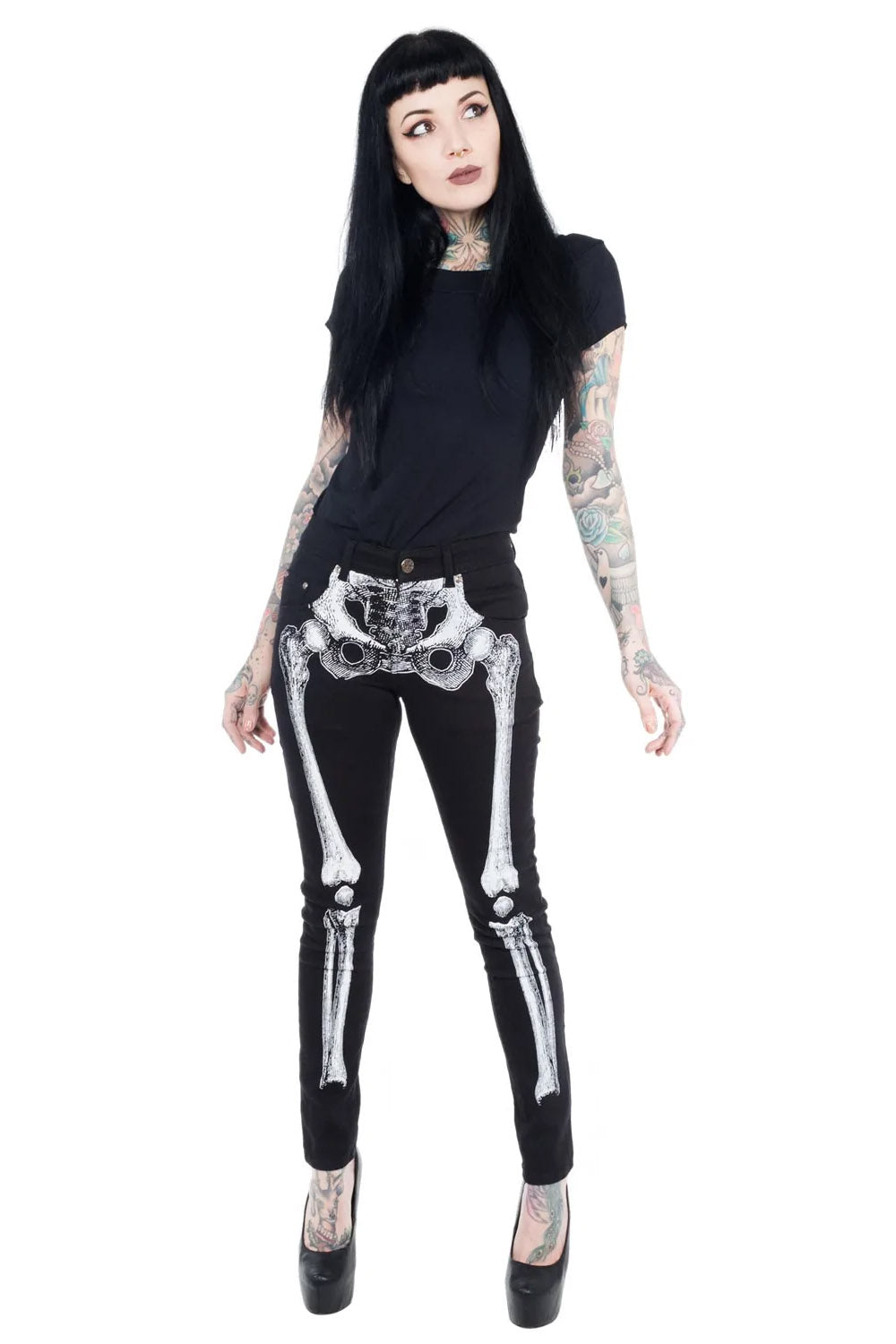 Skeleton Jeans [Unisex] [White Bone]