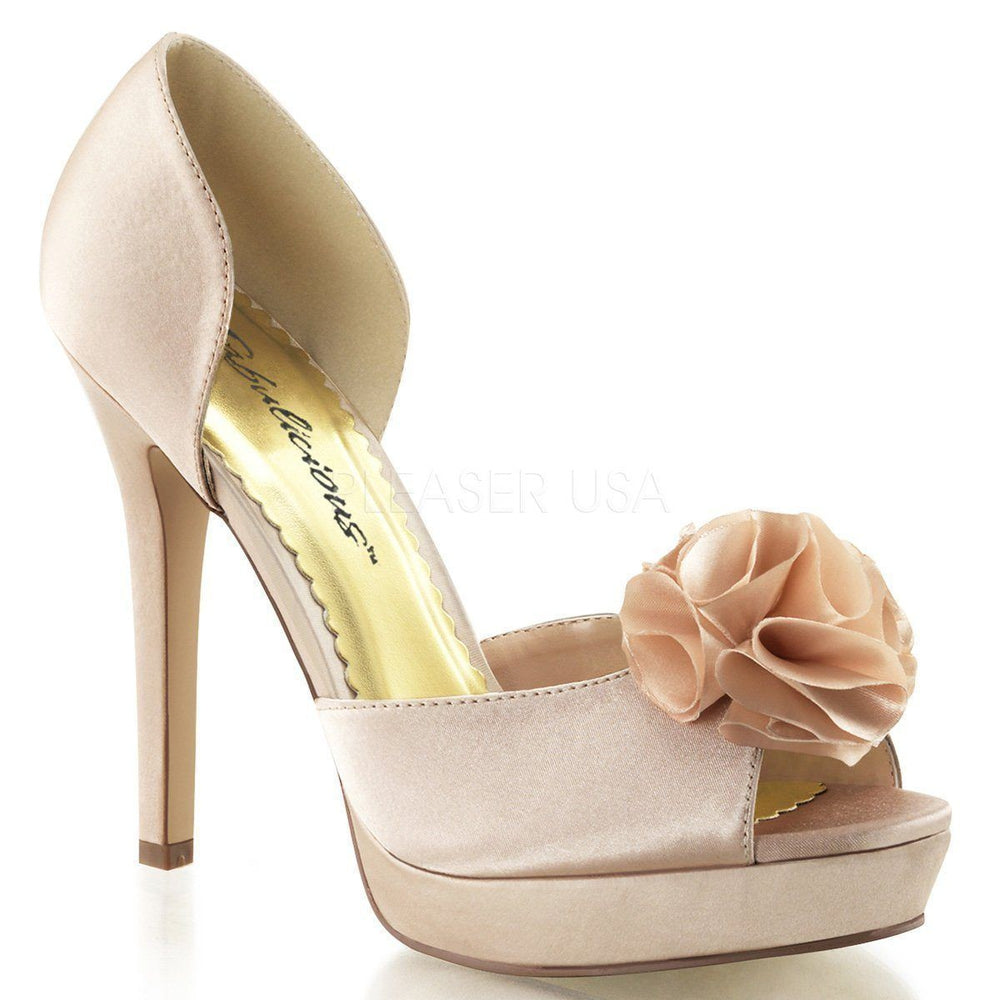 SS-LUMINA-34 Pump | Champagne Genuine Satin